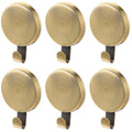 Jetec 6 Pcs Magnet Hooks Magnetic Wreath Hanger Wreath Holder for Fridge Refrigerator Metal Door Glass Door Surfaces Keys Kitchen Home Christmas Party Hanging Supplies Decoration(Gold,2.7 Inch)