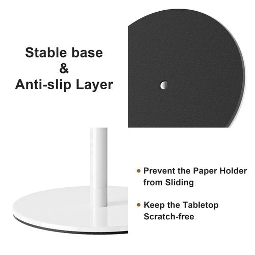 White Paper Towel Holder Free-Standing Kitchen Roll Holder, Kitchen Towel Holder for Kitchen Rolls Organizer, Classic Fashion Kitchen Roll Dispenser Suit for Any Kitchen