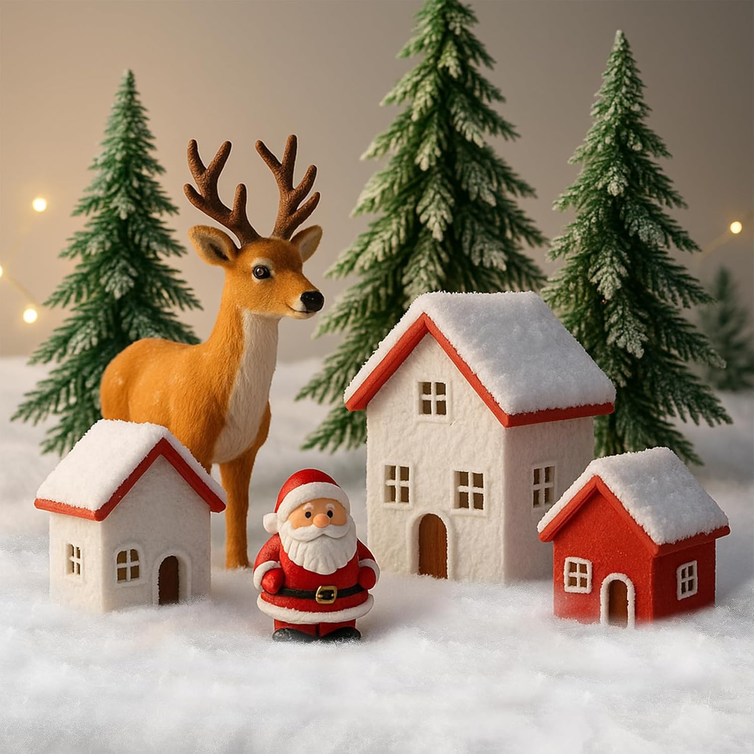 5 Pack Christmas Fake Snow Blanket - Thick 3x8 FT Fluffy White Artificial Snow Sheets for Holiday Displays