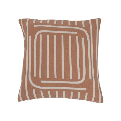 Woven Cotton Reversible Pillow with Lines