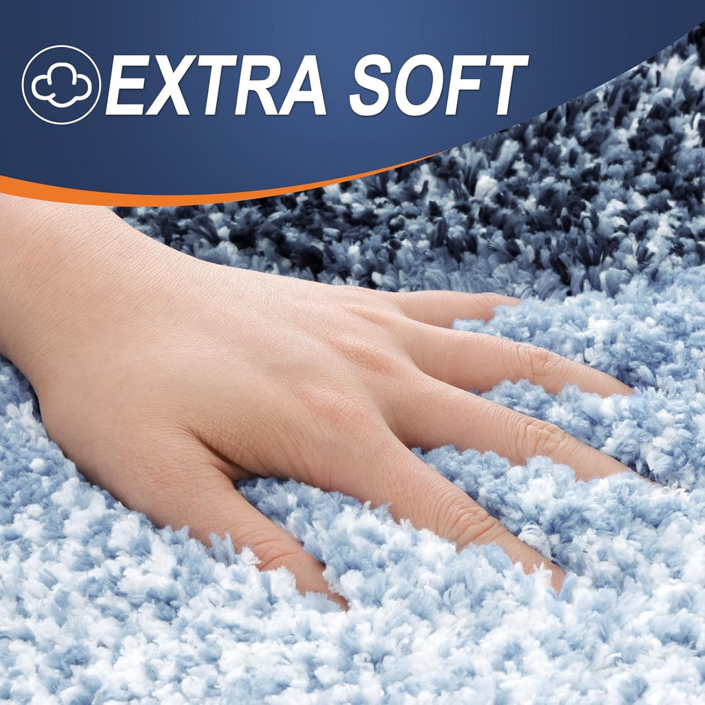 OLANLY Bathroom Rugs - Extra Soft Microfiber Mat | Quick-Dry, Machine Washable, 36x24, Navy Blue