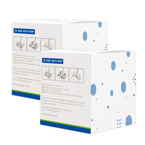 UKEENOR Dry Mop Refills - 160 Count Disposable Dusting Cloths - Electrostatic Cloths - 7.9"x11.6" Box Packing