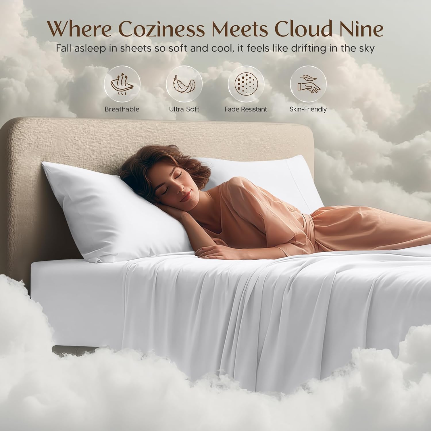 Utopia Bedding Full Size Sheet Set - Soft, Breathable Microfiber | 4-Piece White Bed Sheets Set