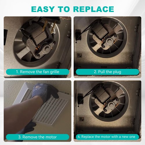 【Upgrade】 C350BN B Unit 50CFM Fan, Compatible with Nutone 696N(695) B Unit, C-350C2/VC-307C2ND B, C-350/370A-A Units Only, VC305C2N, VC305AN, 690-A, 696NC Bathroom Fan, 2.0 Sone,8" x7 1/8"