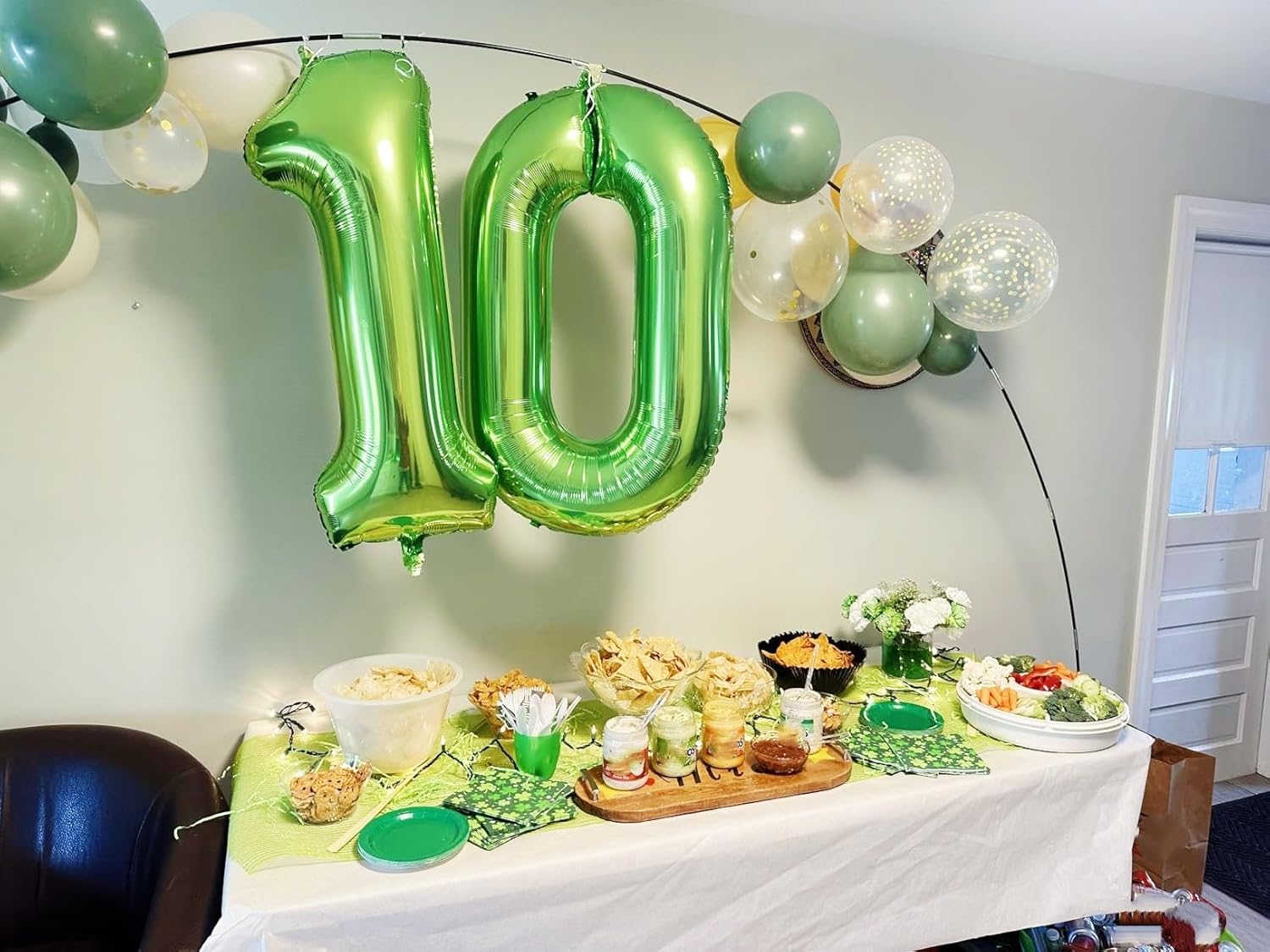 Number Balloons - 40 Inch Light Green 1 Balloon for 1st Birthday Party Decorations & Baby Showers