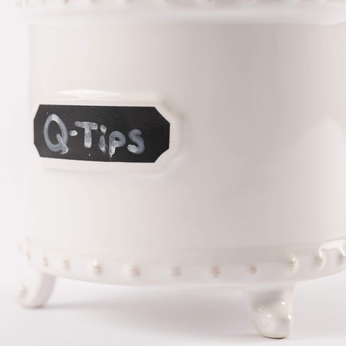 Mud Pie Small Circa Chalkboard Label Bath Canister