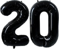40-Inch Black Number 20 Balloon by [Brand Name] - Giant Foil Helium Balloon for 20th Birthday & Anniversary Celebrations