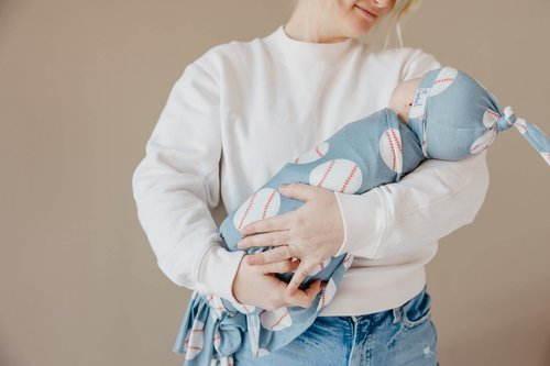 Copper Pearl Large Premium Knit Baby Swaddle Receiving Blanket Slugger