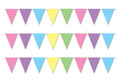 Beistle 3 Piece Pastel All Weather Plastic Pennant Banners, Multicolored