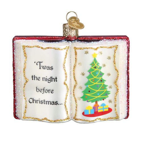 Old World Christmas The Night Before Christmas Glass Blown Ornament for Christmas Tree, Handcrafted Holiday Decoration, Holiday Collection