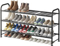 LINZINAR Shoe Rack - 3-Tier Metal Organizer for Closet & Entryway | Stylish Black Design