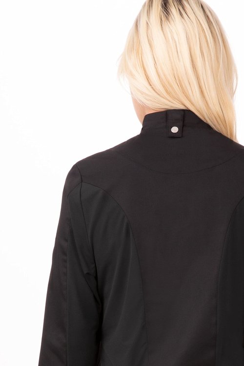 Chef Works Marrakesh V-Series Womens Chef Coat, Black, Large