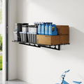 FLEXIMOUNTS Heavy-Duty Wall-Mounted Garage Shelving | 2x3ft Storage Rack Holds Up to 200 lbs - Black Classic Series