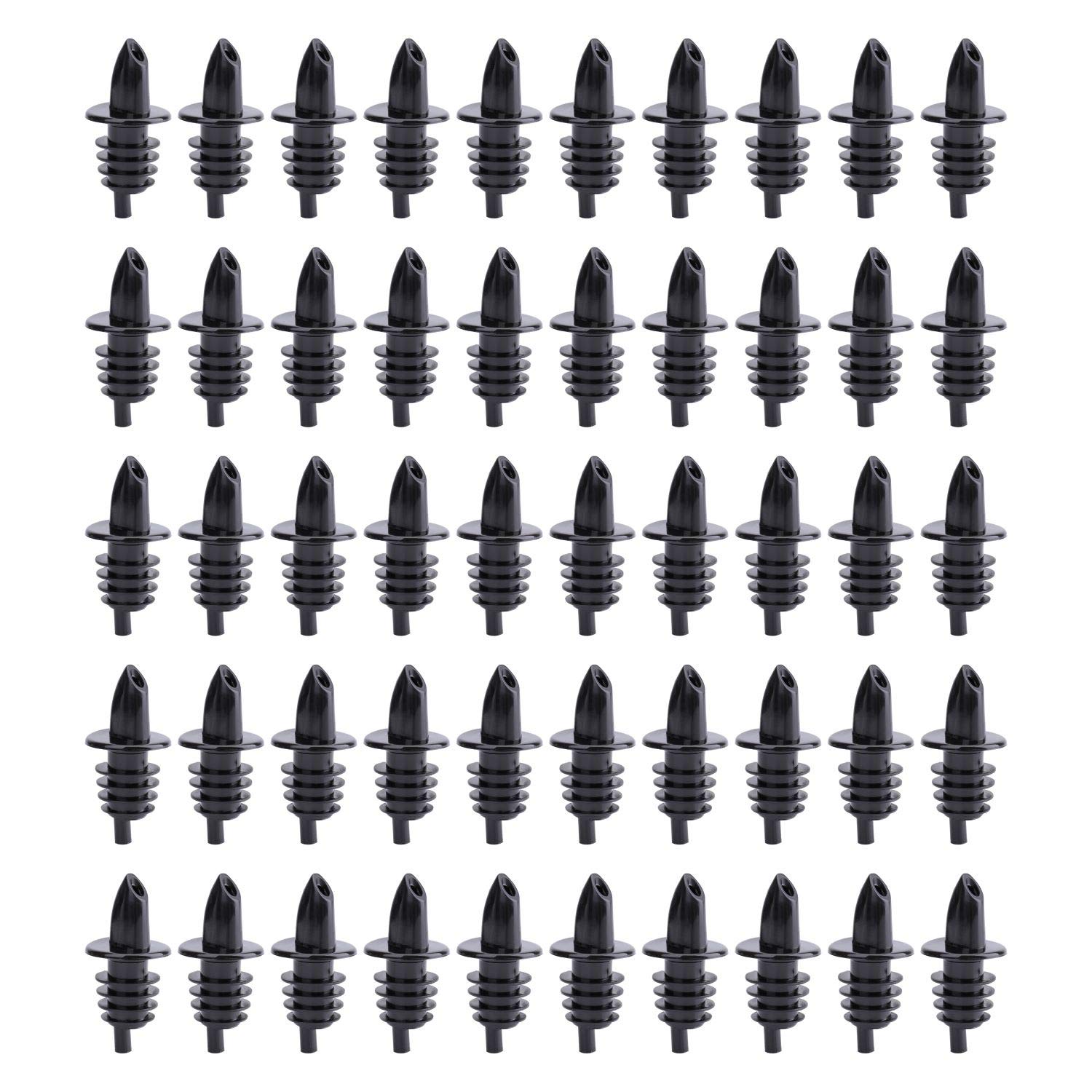 Hedume 50 Pack Bottle Pourers, Free Flow Pourers, Liquor Bottle Pourer Perfect for Pubs, Clubs, Restaurants, Bars, Coffee Shops and Diners