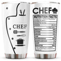 Jevuta Chef Gifts for Men, Ideal Gift for Chefs, Chef-Themed 20oz Tumbler with Lid, Cooking Lovers, Home Cooks, or Culinary Students -Stainless Steel, BPA-Free