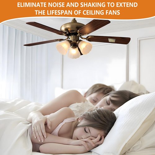 Nextpal 21 Pcs Ceiling Fan Balancing Kit, Fan Blade Balance Weights and Clips with Self-Adhesive Metal for Vibration Noise Reduction, Home and Office Use (6 Clips+9x3G+6x5G Weights)