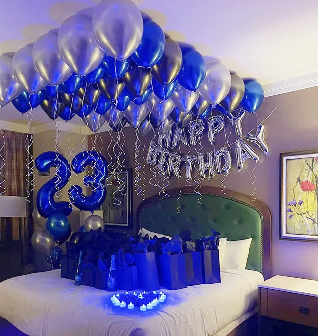 Number 3 Balloon - 40 Inch Navy Blue Birthday Decoration for Three-Year-Old Celebrations