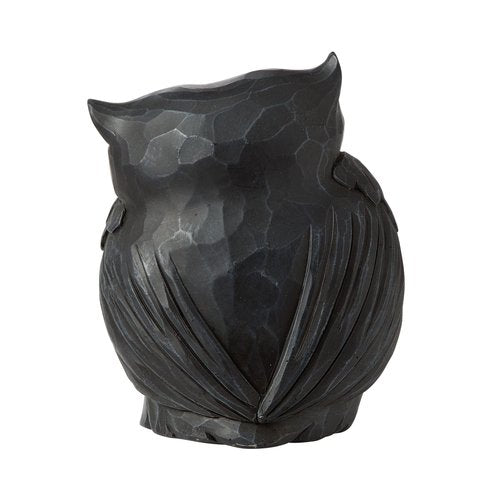 Enesco Jim Shore Miniature Black Owl with Witch Scene Mini Halloween Figurine 3.75 Inch, Gold