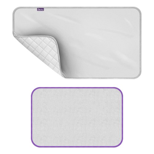 The Quilted Bear Travel Ironing Mat & Iron Mesh Cloth - Portable Ironing Board Travel Table Mat for Mini Steam Iron with Scorch Mesh Included (19" x 33")