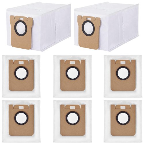 8 Pack Dust Bags Compatible With Drametech D10 Plus Z10 Pro L10 Plus Robot Vacuum Bags Self-Emptying Base Disposable Bag Accessory Parts