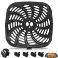 Air Fryer Replacement Tray for Gourmia GAF856 GAF826 Air Fryer, Nonstick 9.8''*9.8'' square Air Fryer Replacement Parts Rack Grill Pan Grill Plate Crisper Plate for Gourmia 8QT Air Fryer