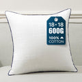 Phantoscope 18x18 Pillow Insert - Throw Pillow Inserts with 100% Cotton Jacquard Cover - 18 Inch Bed and Couch Pillows Square Form Throw Pillows, Pack of 1