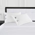 kate spade new york Winking Eyes 20" x 36", 233 Thread Count Medium Firm Pillows, Ideal for All Sleep Positions (Set of 2), King, White