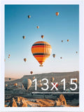 JCJMY 13x15 Picture Frame - White Wall Hanging Frame with Shatter-Resistant Plexiglass | Versatile Mounting Options