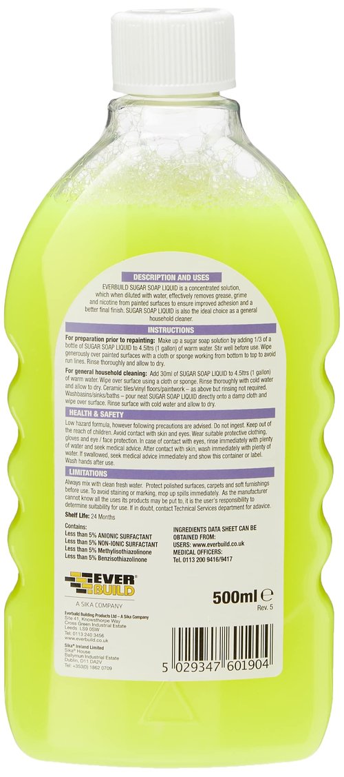 Everbuild Sugar Soap Liquid 500 ml EVBSOAPLIQ
