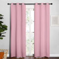 NICETOWN Blackout Curtain Panels - Thermal Insulated Grommet Drapes for Basement | Crystal Pink, 34x84" (1 Pair)