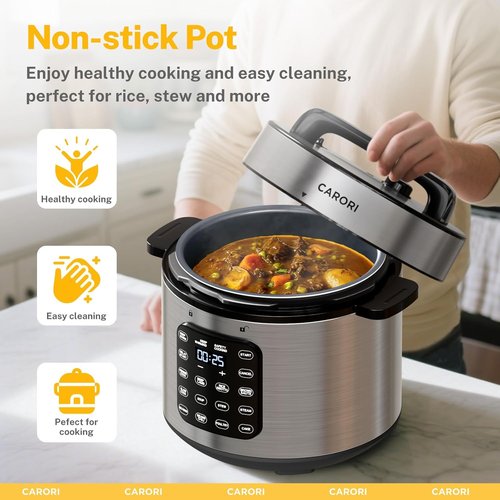 Instant Pot 9-in-1 Electric Pressure Cooker - 1000W Multi-Cooker with IMD Touchscreen, 8 Qt Silver