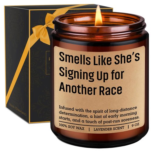 GSPY Candle, Gifts for Runners, Running Accessories for Women - Track and Field, Cross Country, 5K Run, Half Marathon Essentials - Mothers Day, Birthday, Running Gifts for Marathon Runner, Female, Mom