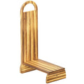 Wooden One Step Stool with Handle, 6" Height Wooden Step for Bathroom/Kitchen, Solid Wooden Step with Semicircle feet for Elderly, Adults, Kids to Get in & Out of Bed Easily(440LBs Capacity)