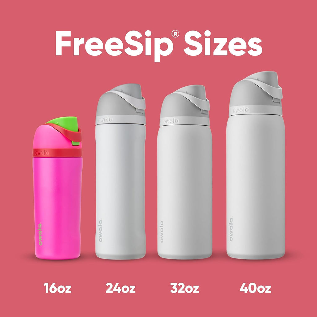 Owala Kids FreeSip Insulated Stainless Steel Water Bottle - BPA-Free, 16 oz, All the Berries Design