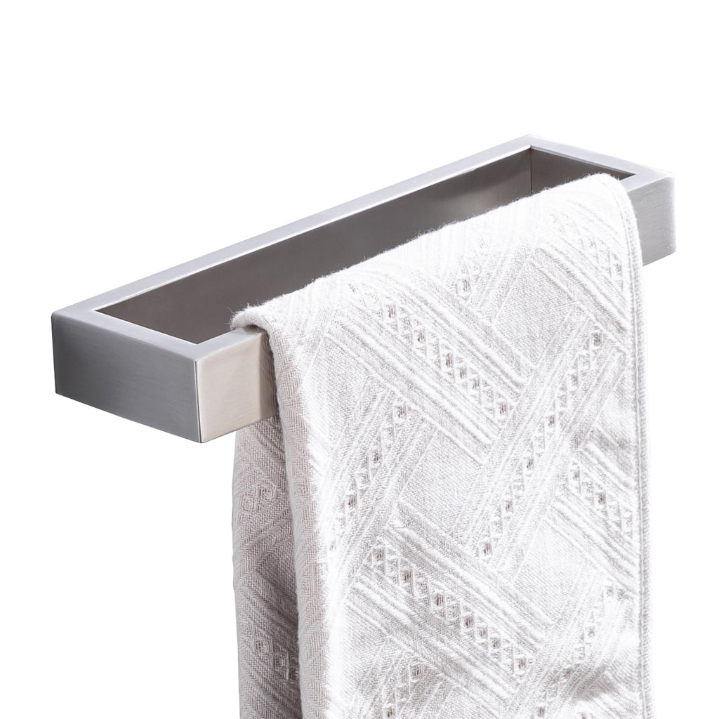 Xiarnotogi Towel Bar, 9 Inch Hand Towel Holder Wall Mount, Towel Racks for Bathroom Accessories, Stainless Steel Towel Ring Hardware (Brushed Nickel, 1 Pack)
