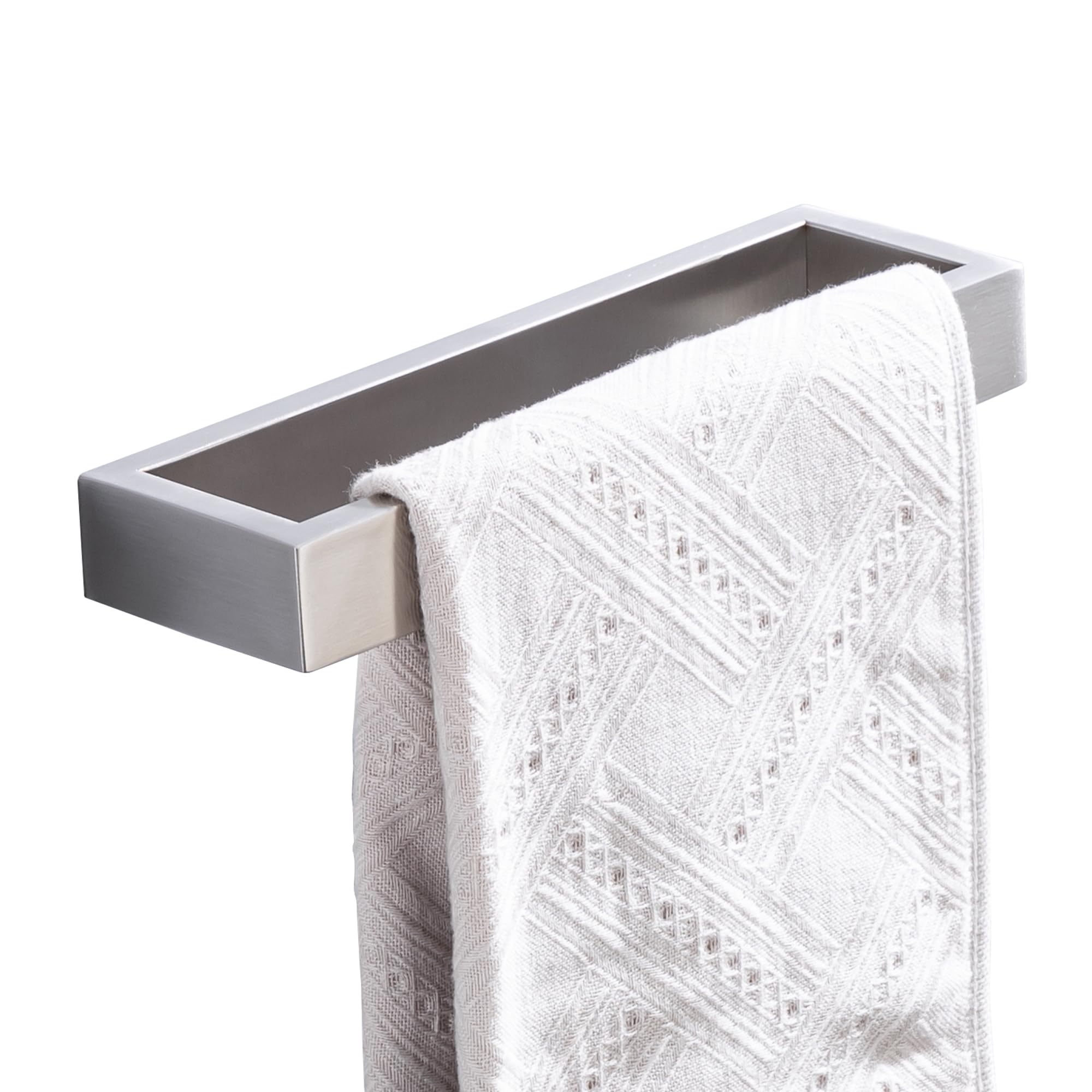 Xiarnotogi Towel Bar, 9 Inch Hand Towel Holder Wall Mount, Towel Racks for Bathroom Accessories, Stainless Steel Towel Ring Hardware (Brushed Nickel, 1 Pack)