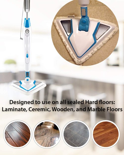 Flintar Replacement Steam Mop Pads, Compatible with Bissell PowerEdge and PowerForce Lift-Off Steam Mop 2078, 2165, 20781 Series Mop Pads Refill, 4-Pack (2 Soft + 2 Scrubby)