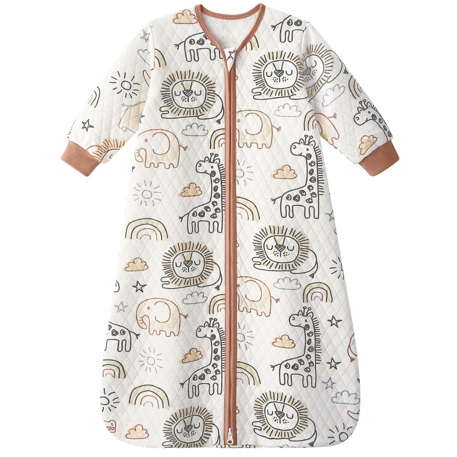 Yoofoss Baby Sleep Sack - Organic Cotton 1.0 Tog Long Sleeve Wearable Blanket for Infants 6-12 Months