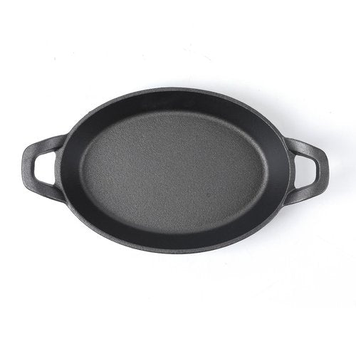 HAWOK Cast Iron Oval Casserole Dish, Au Gratin Cookware, 4 pcs