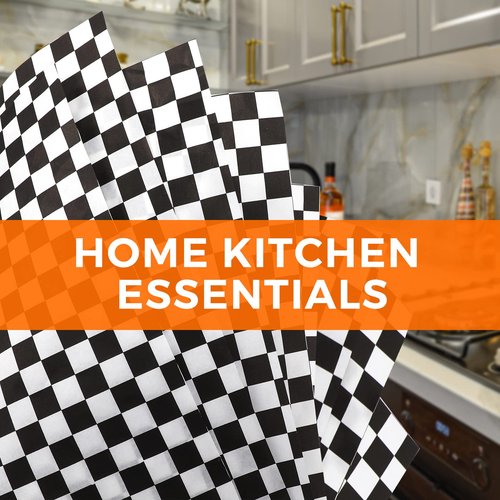 Honoson 2000 Sheets Wax Paper 12 x 12 Inches Grease Resistant Delicatessen Wrapping Food Paper Sheets Checkered Food Basket Liners for Kitchen Party Festival Mother's Day(Black White Checkered)