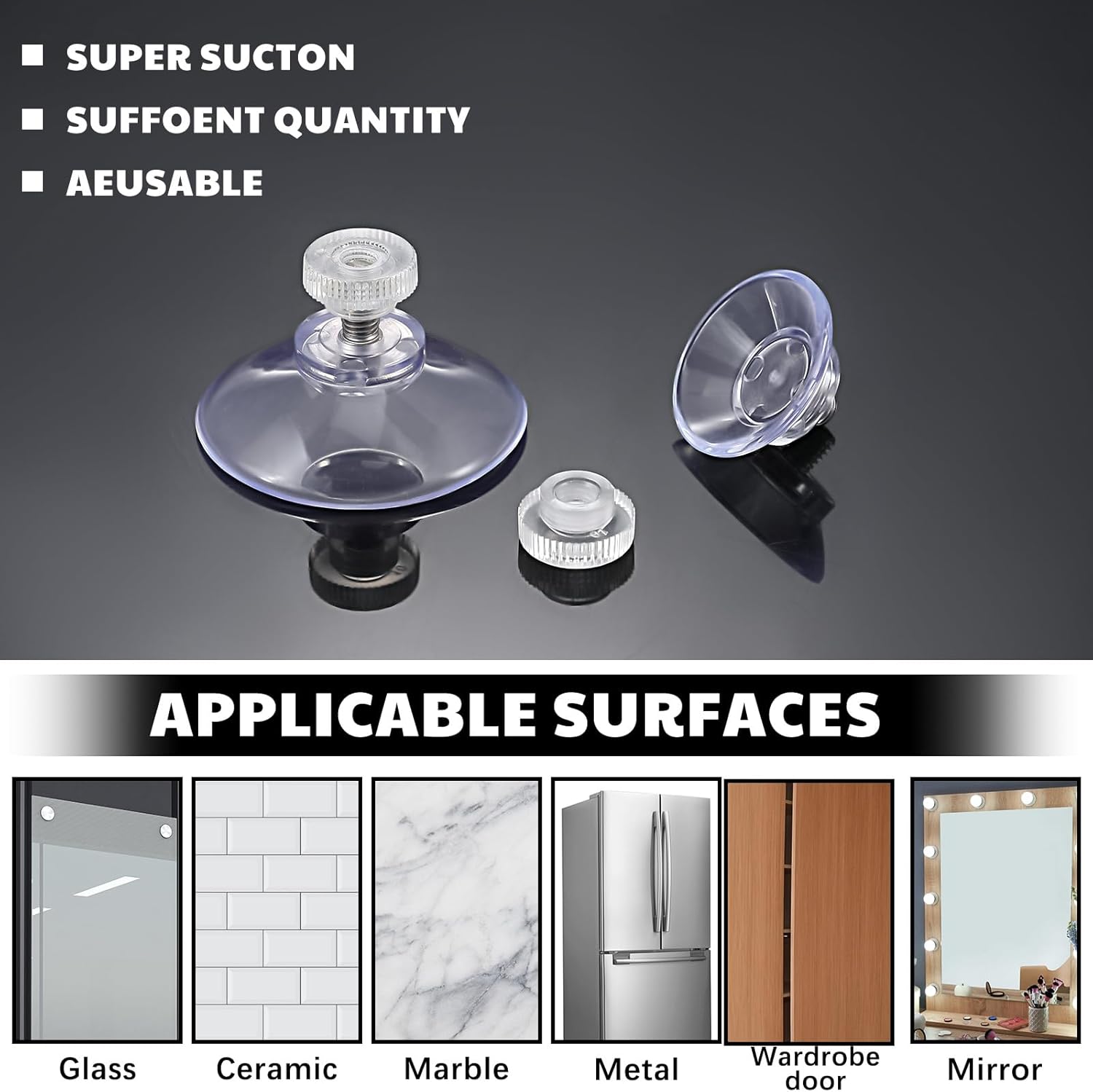 Teenyyou Adhesive Suction Cups - 30 Pack Clear PVC Sucker Pads for Window, Wall & Car Decor | 25mm/40mm