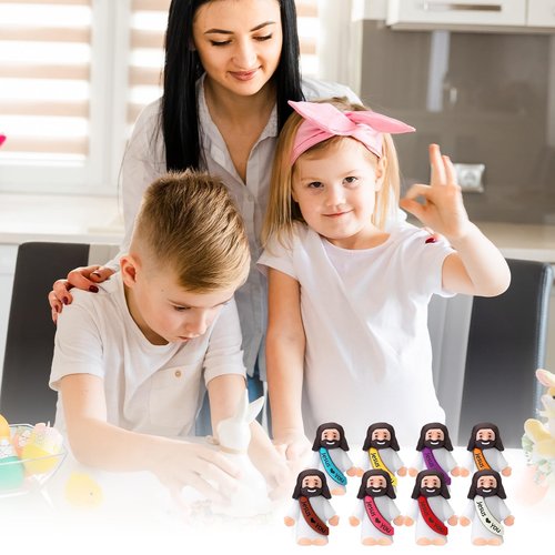 IEUHDKWL Mini Jesus Figurines in Bulk Tiny Jesus Figures Hide and Seek Religious Party Favors Sunday School Baptism Gifts (300pcs)