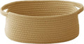 JMvicyroam Woven Basket - Small Rope Storage Bin with Handles for Organizing Shelves & Closets