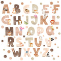 Animal Alphabet Wall Decals Alphabet Letters for Wall Peel and Stick Wall Decal for Kids Boys Girls Bedroom Educational ABC Wall Decor Learning Wall Decal Vinyl Sticker for Nursery Playroom Classroom