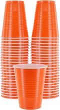Orange 18-Ounce Disposable Cups by [Brand Name] - Strong & Sturdy Plastic Party Cups | 50 Pack for Events