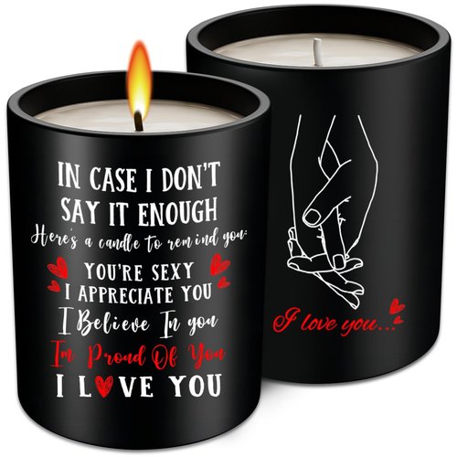 Valentiens Day Gifts for Her or Him, Romantic Anniversary Wedding Birthday Valentines Gifts for Women Men, Girlfriend Boyfriend Wife HusbandGift, Long Lasting Vanilla Lavender Scented Candle 10oz