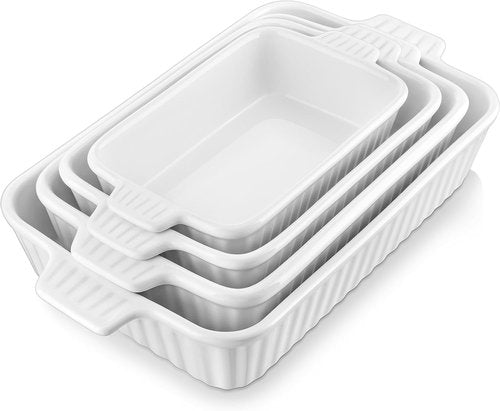 MALACASA Casserole Dishes - 8 oz Oven Safe Ramekins for Baking and Serving