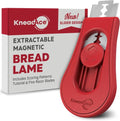 KneadAce Bread Lame Dough Scoring Tool - Upgraded Magnetic Design with 5 Razor Blades & Patterns Booklet