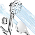XFTHyzo 8-Mode High Pressure Handheld Shower Head with ON/OFF Switch,Handheld Shower Wand with Power Wash Spray for Cleaning Tubs,Pets & Tiles,79-Inch Stainless Steel Hose & Bracket,Chrome