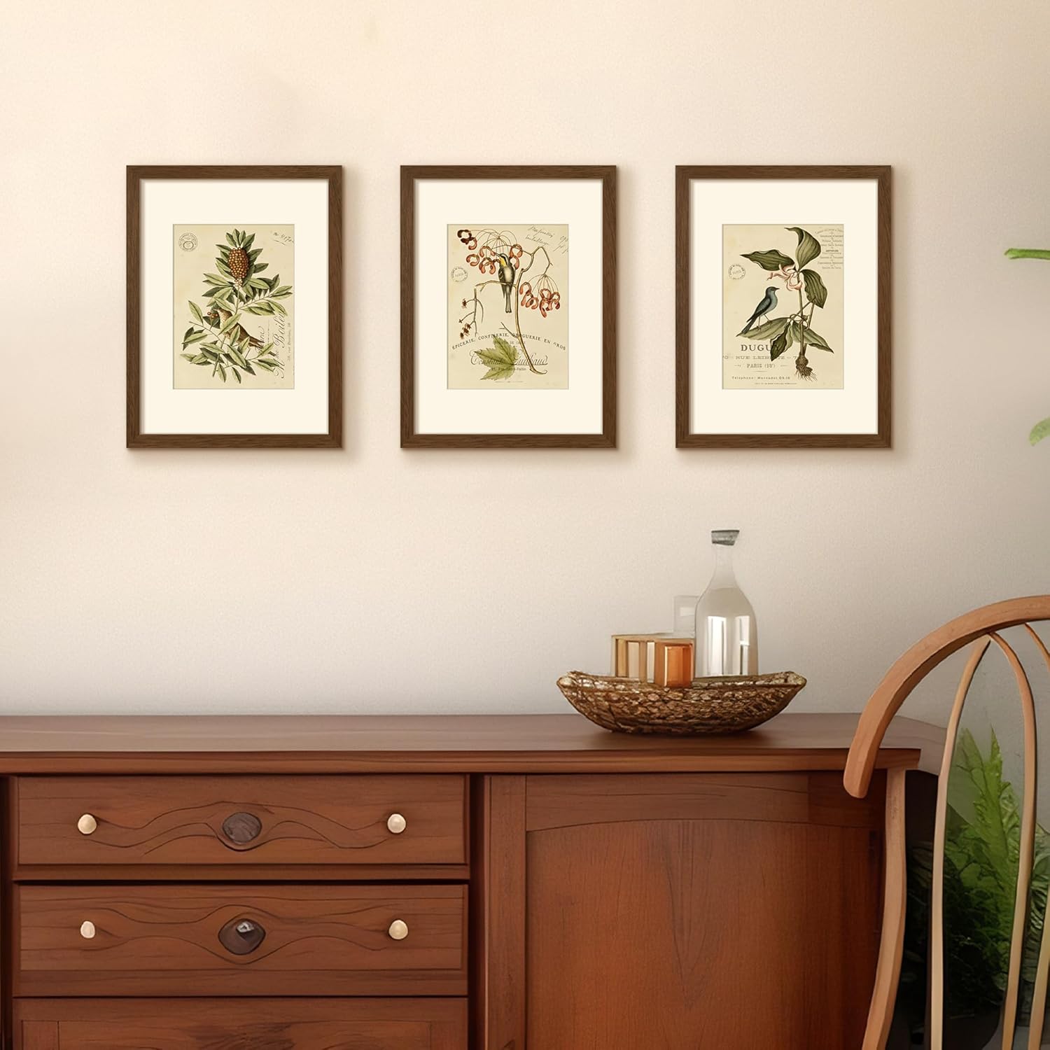 Upsimples 9x12 Picture Frame - Versatile Display for 6x8 Photos with Mat or 9x12 Without - Brown, 1 Pack